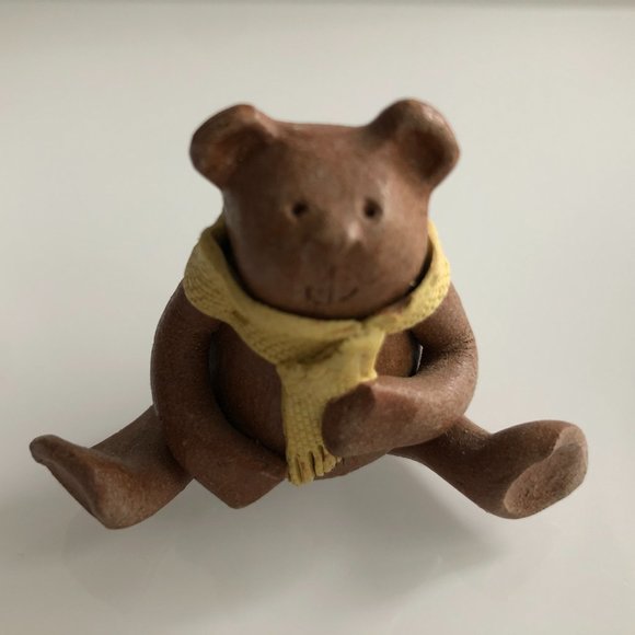 SET | 4 Tiny Vintage Pottery Teddy Bears - Picture 6 of 7